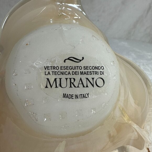 Murano Handcrafted Glass Flower-Shaped Bowl Mid Century Second Technique - Picture 6 of 10